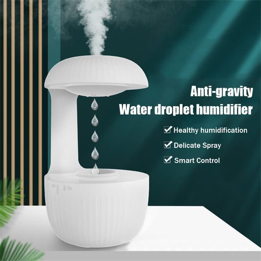 Anti-Gravity Water Droplet Design for Stress Relief & Air Purification