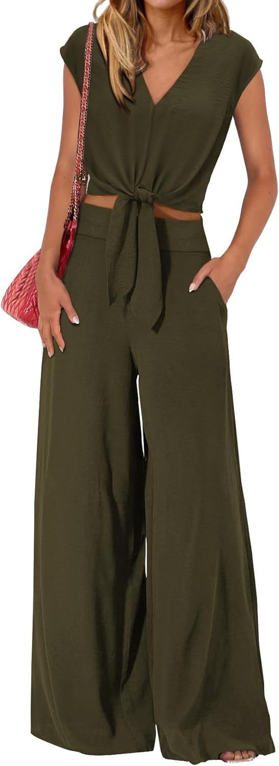 High Waist Slim-fit Wide-legged Pants Suit