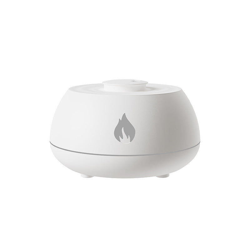 Flame Humidifier & Aromatherapy Diffuser with 7-Color LED Light, 130ML USB